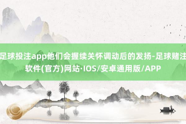 足球投注app他们会握续关怀调动后的发扬-足球赌注软件(官方)网站·IOS/安卓通用版/APP