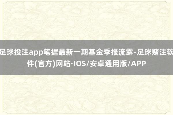 足球投注app笔据最新一期基金季报流露-足球赌注软件(官方)网站·IOS/安卓通用版/APP