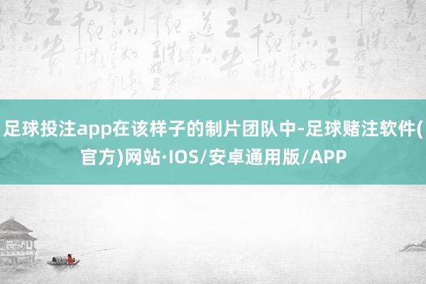 足球投注app在该样子的制片团队中-足球赌注软件(官方)网站·IOS/安卓通用版/APP