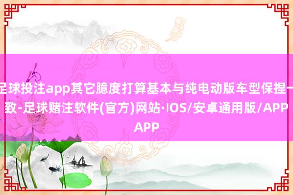 足球投注app其它臆度打算基本与纯电动版车型保捏一致-足球赌注软件(官方)网站·IOS/安卓通用版/APP