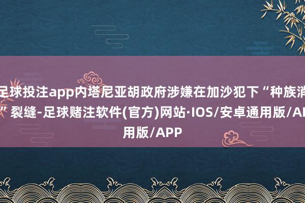 足球投注app内塔尼亚胡政府涉嫌在加沙犯下“种族消逝”裂缝-足球赌注软件(官方)网站·IOS/安卓通用版/APP