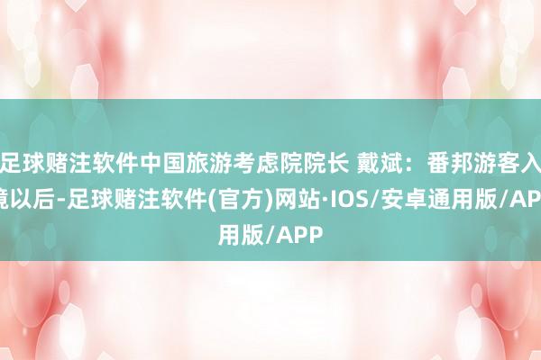 足球赌注软件中国旅游考虑院院长 戴斌:番邦游客入境以后-足球赌注软件(官方)网站·IOS/安卓通用版/APP