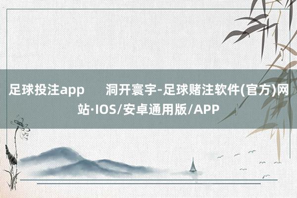 足球投注app      洞开寰宇-足球赌注软件(官方)网站·IOS/安卓通用版/APP