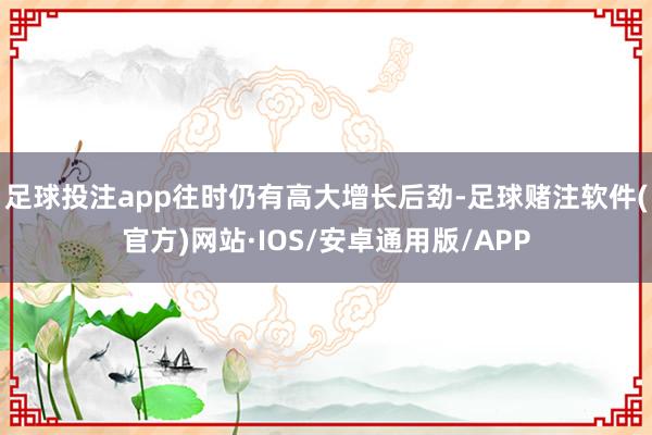 足球投注app往时仍有高大增长后劲-足球赌注软件(官方)网站·IOS/安卓通用版/APP
