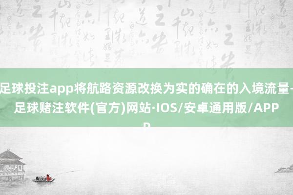 足球投注app将航路资源改换为实的确在的入境流量-足球赌注软件(官方)网站·IOS/安卓通用版/APP