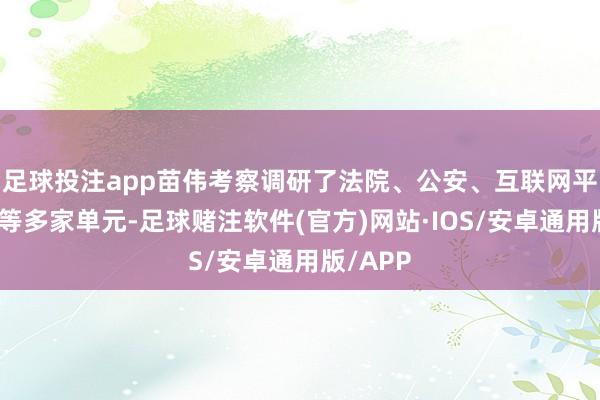 足球投注app苗伟考察调研了法院、公安、互联网平台企业等多家单元-足球赌注软件(官方)网站·IOS/安卓通用版/APP