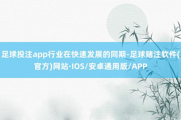 足球投注app行业在快速发展的同期-足球赌注软件(官方)网站·IOS/安卓通用版/APP