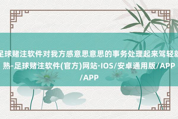 足球赌注软件对我方感意思意思的事务处理起来驾轻就熟-足球赌注软件(官方)网站·IOS/安卓通用版/APP