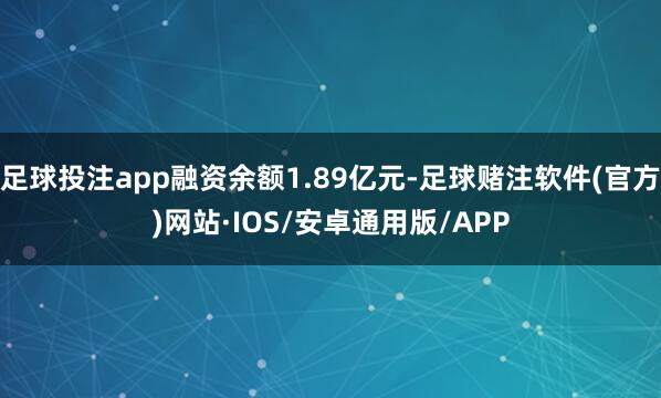 足球投注app融资余额1.89亿元-足球赌注软件(官方)网站·IOS/安卓通用版/APP