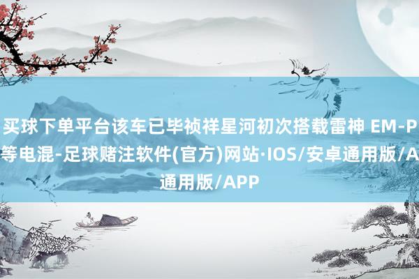 买球下单平台该车已毕祯祥星河初次搭载雷神 EM-P 超等电混-足球赌注软件(官方)网站·IOS/安卓通用版/APP