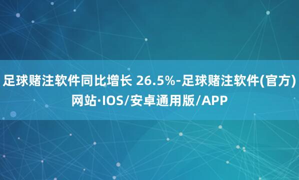 足球赌注软件同比增长 26.5%-足球赌注软件(官方)网站·IOS/安卓通用版/APP