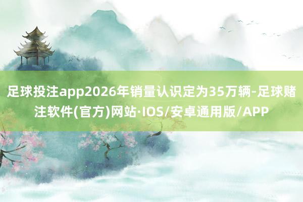 足球投注app2026年销量认识定为35万辆-足球赌注软件(官方)网站·IOS/安卓通用版/APP