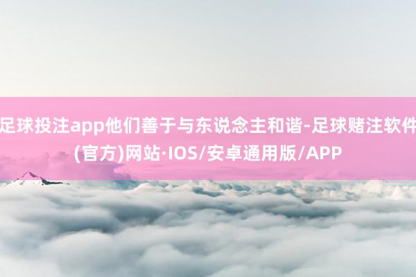 足球投注app他们善于与东说念主和谐-足球赌注软件(官方)网站·IOS/安卓通用版/APP