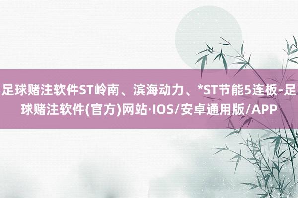 足球赌注软件ST岭南、滨海动力、*ST节能5连板-足球赌注软件(官方)网站·IOS/安卓通用版/APP