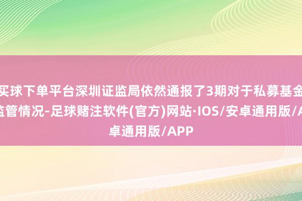 买球下单平台深圳证监局依然通报了3期对于私募基金的监管情况-足球赌注软件(官方)网站·IOS/安卓通用版/APP