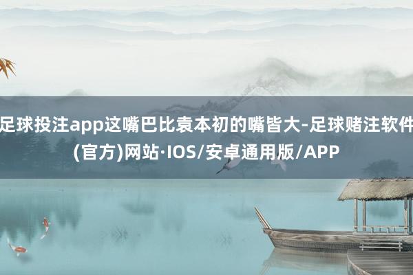 足球投注app这嘴巴比袁本初的嘴皆大-足球赌注软件(官方)网站·IOS/安卓通用版/APP