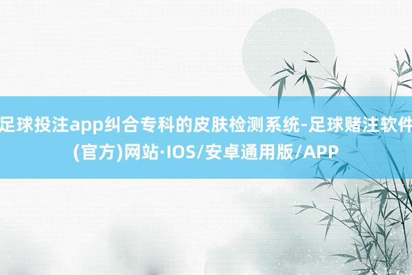 足球投注app纠合专科的皮肤检测系统-足球赌注软件(官方)网站·IOS/安卓通用版/APP