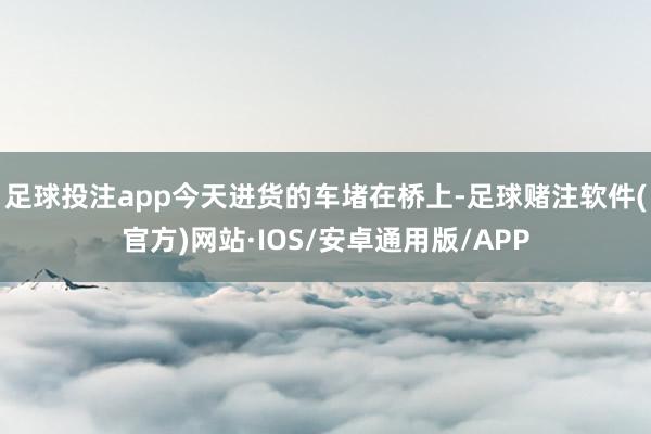 足球投注app今天进货的车堵在桥上-足球赌注软件(官方)网站·IOS/安卓通用版/APP