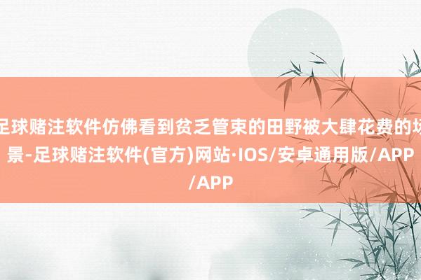 足球赌注软件仿佛看到贫乏管束的田野被大肆花费的场景-足球赌注软件(官方)网站·IOS/安卓通用版/APP