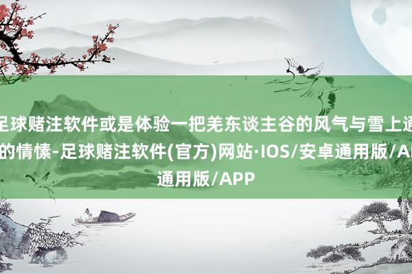足球赌注软件或是体验一把羌东谈主谷的风气与雪上通顺的情愫-足球赌注软件(官方)网站·IOS/安卓通用版/APP