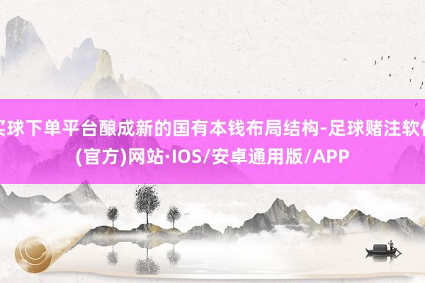 买球下单平台酿成新的国有本钱布局结构-足球赌注软件(官方)网站·IOS/安卓通用版/APP