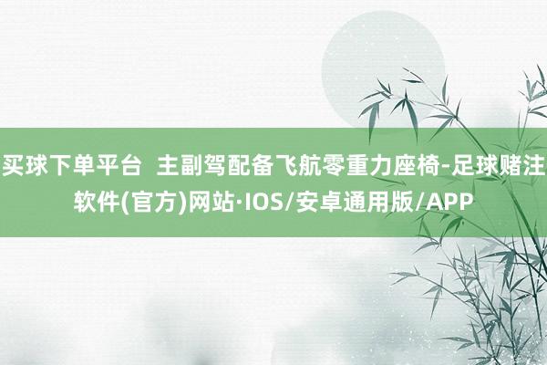 买球下单平台 主副驾配备飞航零重力座椅-足球赌注软件(官方)网站·IOS/安卓通用版/APP